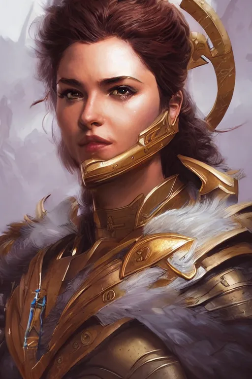 Image similar to amazon valkyrie athena, d & d, fantasy, portrait, highly detailed, headshot, digital painting, trending on artstation, concept art, sharp focus, illustration, art by artgerm and greg rutkowski and magali villeneuve