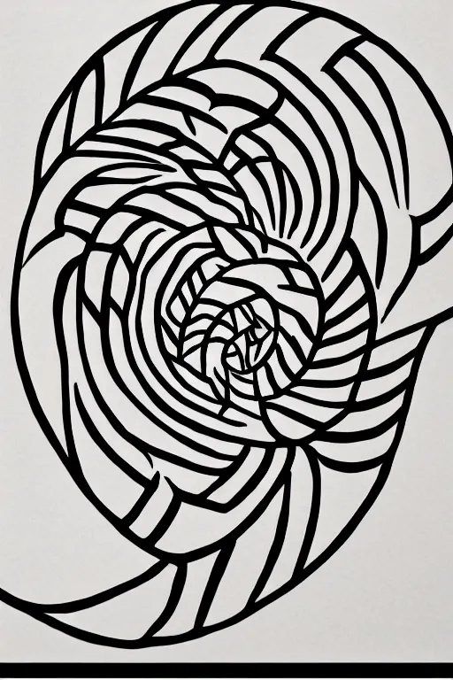 Image similar to a simple tattoo design of flying birds in a 8 shape spiral, black ink, logo