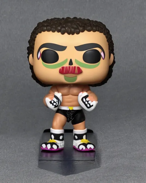 Image similar to luchador wrestler Funko Pop. Photographic, photography