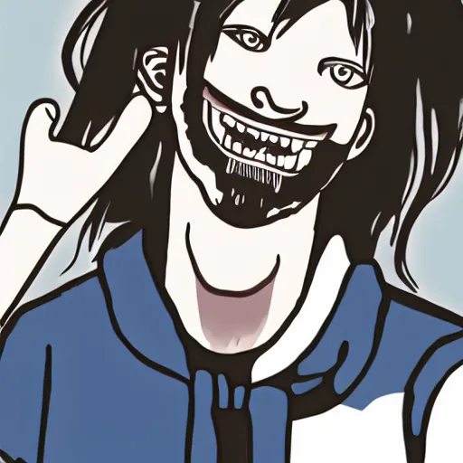 Image similar to Illustration of English IDM musician Aphex Twin as a Danganronpa character, UHD 8k,