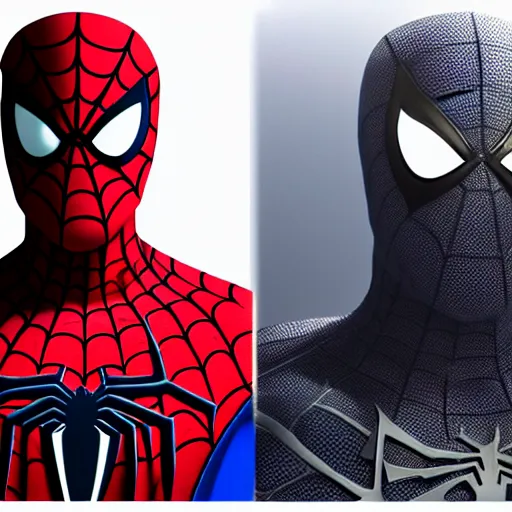 Image similar to characters portrait of Spiderman mixed with MoonKnight, merged character, 4k, highly detailed, cinematic lighting