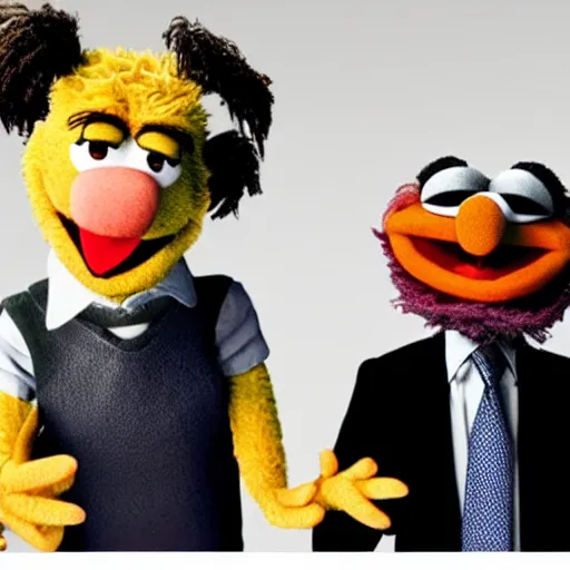 Image similar to will smith & chris rock as muppets