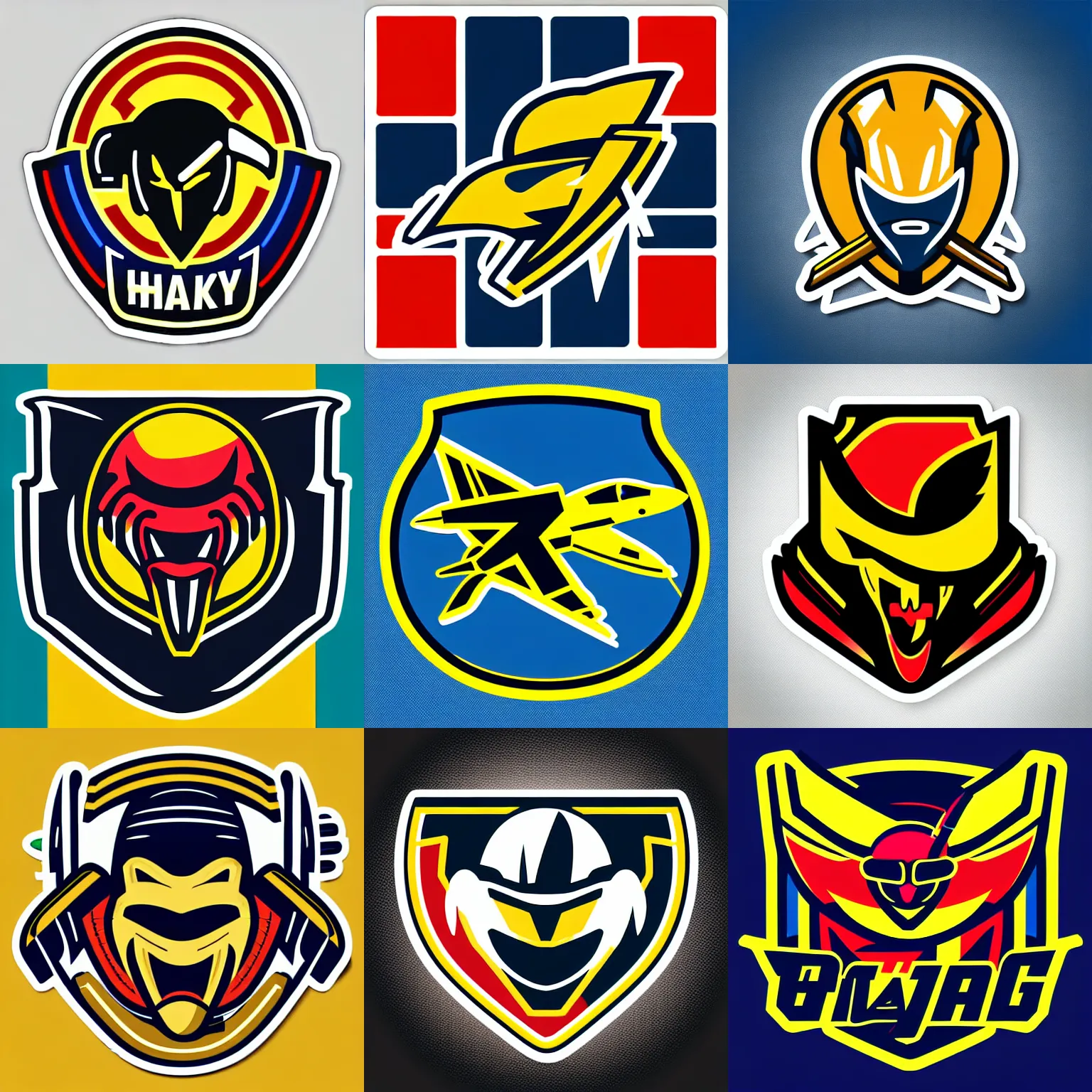 Prompt: “hockey team logo, f-18 fighter jet mascot flying, sticker, highly detailed, colorful, illustration, smooth and clean vector curves, no jagged lines, vector art, logo”