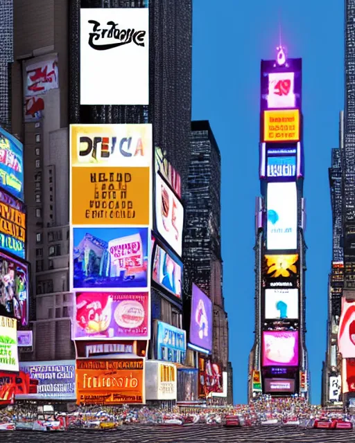 Prompt: full body 3d render of New york time square as a funko pop, studio lighting, white background, blender, trending on artstation, 8k, highly detailed