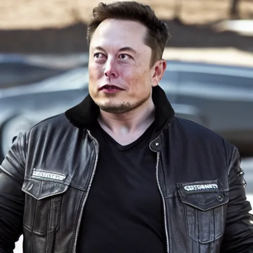 Image similar to Elon Musk in Sons of anarchy very detail4K quality super realistic