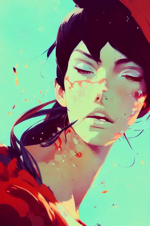 Image similar to an ultradetailed beautiful painting of a stylish woman fighter, by conrad roset, greg rutkowski and makoto shinkai, featured on artstation