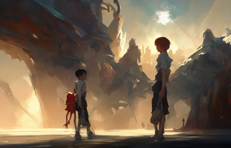 Image similar to greg manchess concept art of the fantastic spork dimension, key visual, ambient lighting, highly detailed, digital painting, artstation, concept art, sharp focus, by makoto shinkai and akihiko yoshida and hidari and wlop and greg rutkowski