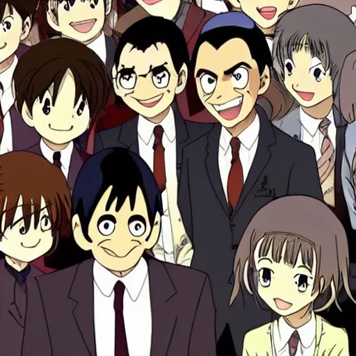 Image similar to mr bean anime