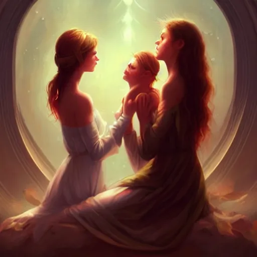 Prompt: love is patient love is kind ; thematic art by charlie bowater