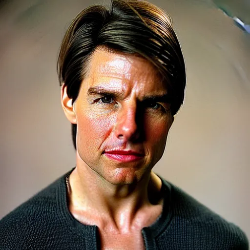 Prompt: a portrait photo of 25 year old tom cruise, with an angry! expression, looking forward