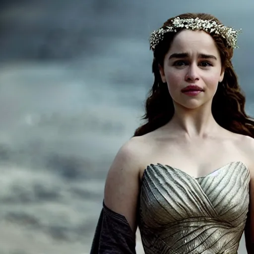 Image similar to Emilia Clarke as a Greek Goddess