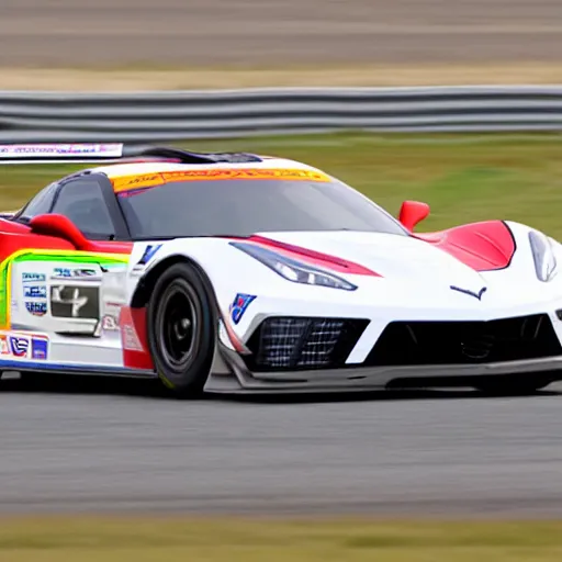 Image similar to a 2 0 1 5 chevrolet corvette daytona prototype driving on a race track