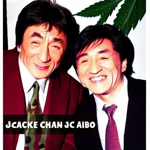 Prompt: Jackie Chan and Shaq cannabis mukbang iron chef 1996 DVD rip