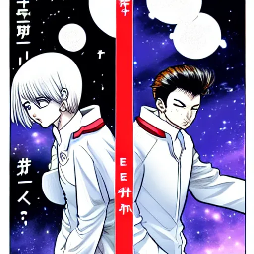 Image similar to elon musk and spacex manga by clamp