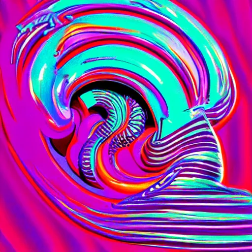 Image similar to vaporwave snail, 1980s