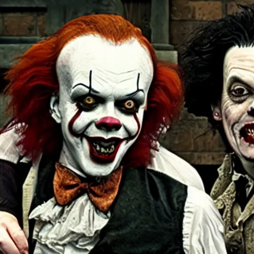 Image similar to Sweeney Todd, pennywise