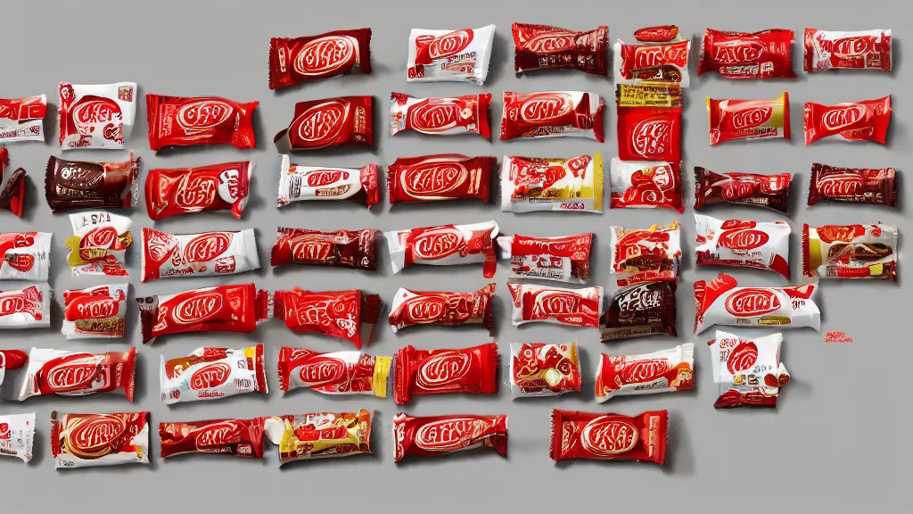 Prompt: japanese kit kat varieties