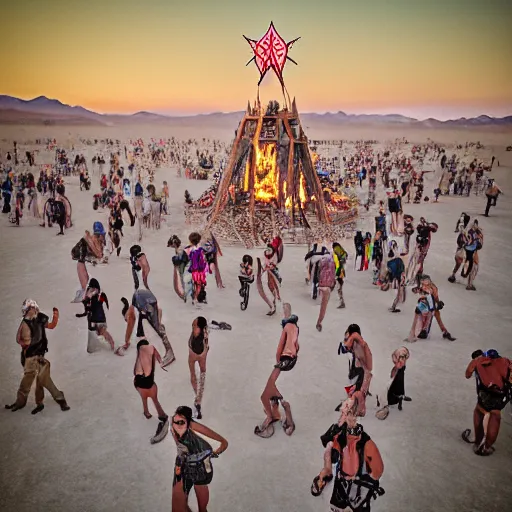 Prompt: camp threat! at burning man