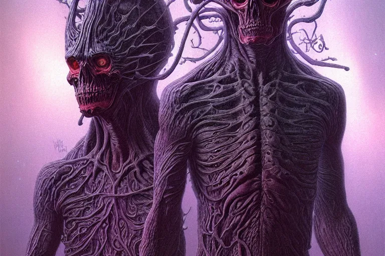 Image similar to that is not fabio fazio which can eternal lie and with strange aeons even death may die, intricate, ultra high definition, ultra detailed, symmetry, sci - fi, dark fantasy, by wayne barlowe