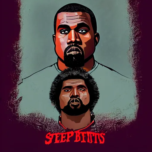 Image similar to kanye west in stephen bliss illustration red dead redemption 2 artwork of kanye west, face, in the style of red dead redemption 2 loading screen, by stephen bliss, artstation