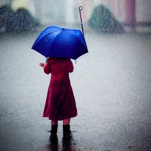 Image similar to girl with an umbrella on a rainy day, profile pic