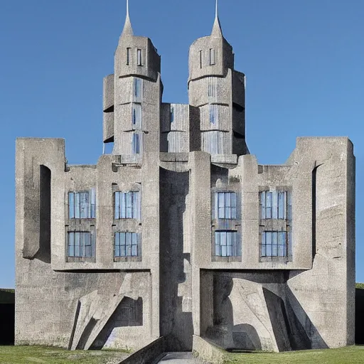 Prompt: castle greyskull, brutalist style, architecture, symmetrical