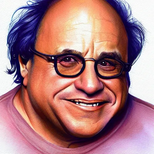 Image similar to Danny Devito painting by Artgerm