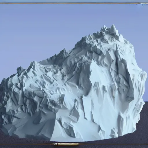 Prompt: hyperrealistic fogy luminus mountain range blob bengal cat cornice iceberg rack, by peter paul rubens and paul cezanne and anton pieck, low poly, unreal engine, cluttered