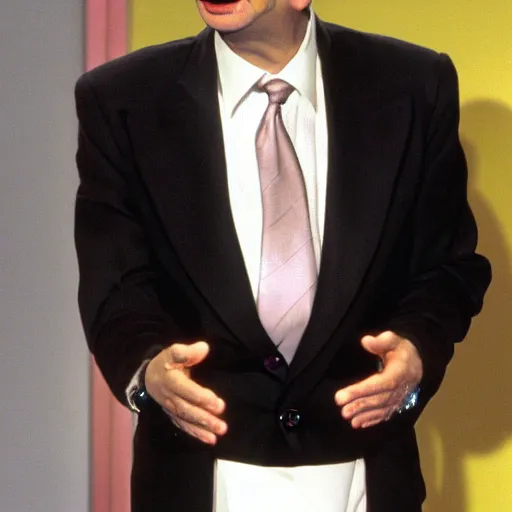 Prompt: Mr Bean at RuPaul's drag race