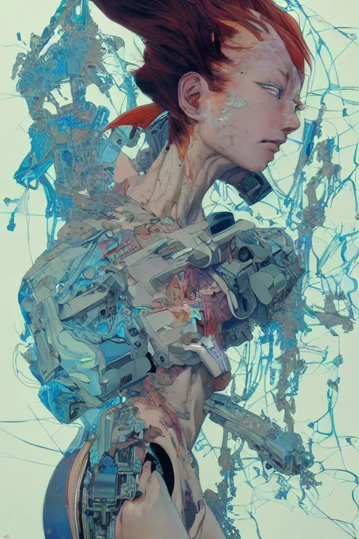 Prompt: citizen waist shot soft light painted by james jean and katsuhiro otomo and erik jones, inspired by the fifth element, smooth face feature, intricate oil painting, high detail illustration, sharp high detail, manga and anime 1 9 9 9