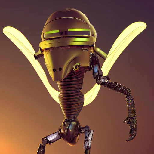 Prompt: Space insect android, high qualit, high resolution, 8k, trending on Artstation, surreal