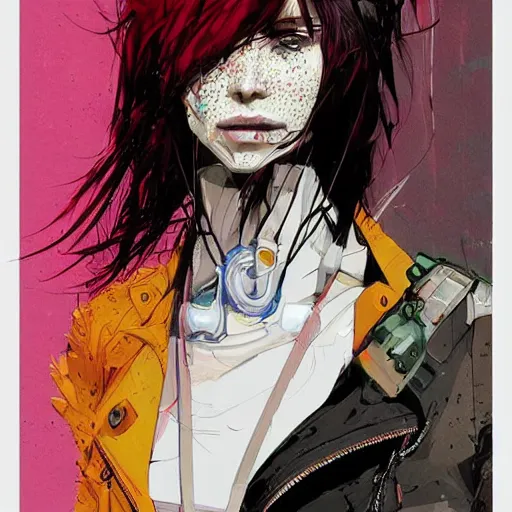 Image similar to a portrait of a character in a scenic environment by conrad roset, hyperdetailed, cyberpunk, cool, cybernetically enhanced, trending on artstation