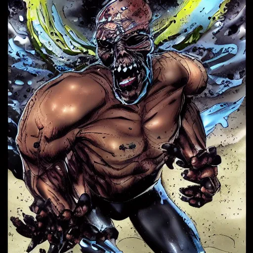 Image similar to a danger elemental, whirling energy made of danger ( dramatic, cinematic by simon bisley )