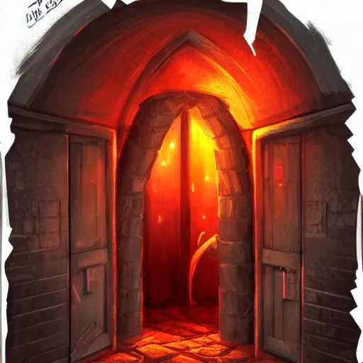 Prompt: doorway to hell, artstation, deviantart, 4 chan