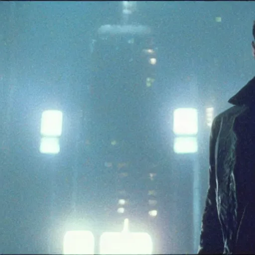 Image similar to Live Action Still of Jerma in Blade Runner (1982), real life, hyperrealistic, ultra realistic, realistic, highly detailed, epic, HD quality, 8k resolution, body and headshot, film still