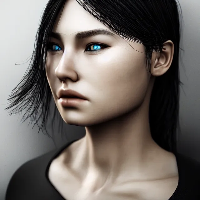 Prompt: perfectly centered close up portrait, ninja, perfect human female specimen, professional portrait photography, candid photography, highly detailed, unreal engine 5