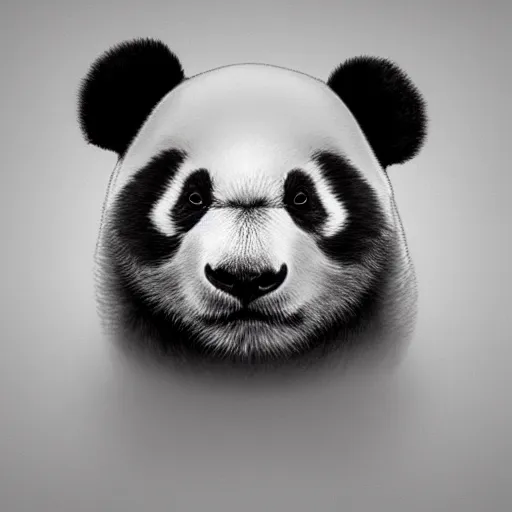 Prompt: Panda is a tatoo artist, anthropomorphism , realistic, photography, octane render