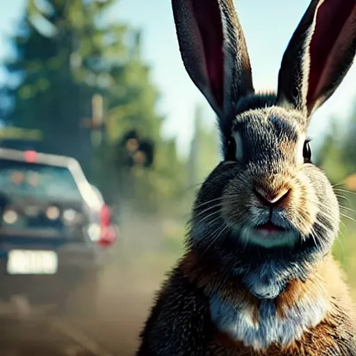 Image similar to a rabbit in the video game Far cry 5