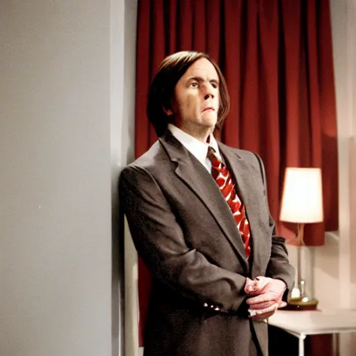 Prompt: a film still of Funny Valentine in Frost/Nixon(2008) n-10