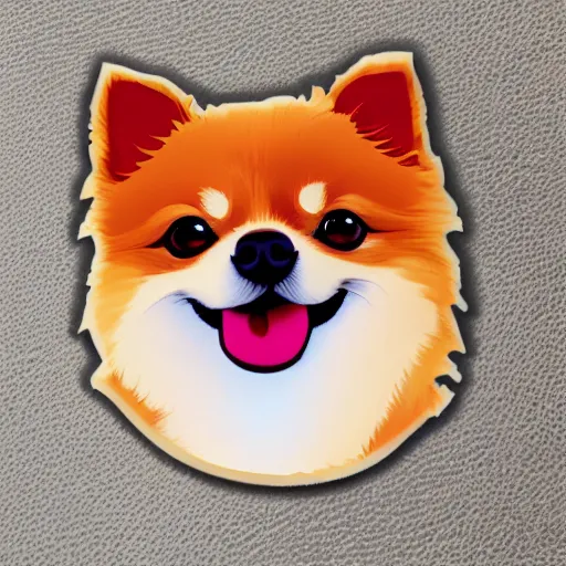 Image similar to cute pomeranian spitz sticker