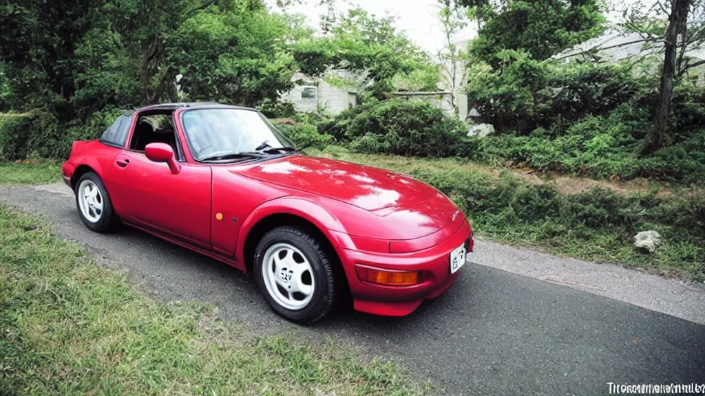 Image similar to 1 9 9 0 mazda miata from my neighbor totoro ( 1 9 8 8 )