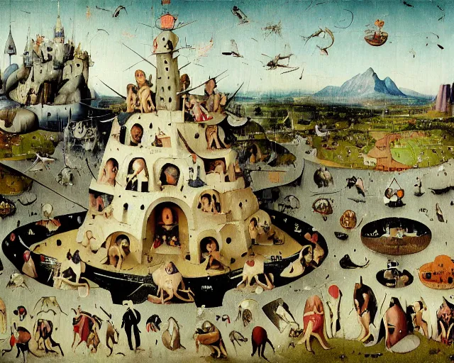 Image similar to hieronymus bosch concept art of the gta v