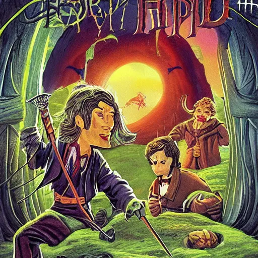 Image similar to Hobbit vampires from hell goosebumps book cover