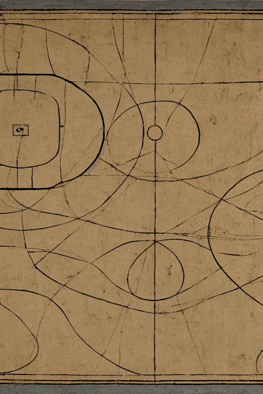 Image similar to basketball court blueprint by leonardo da vinci