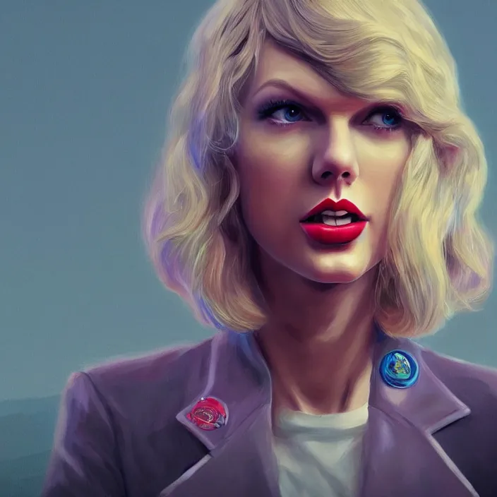 Image similar to portrait of taylor swift as a joe biden. intricate artwork. by tooth wu, wlop, beeple, dan mumford. octane render, trending on artstation, greg rutkowski very coherent symmetrical artwork. cinematic, hyper realism, high detail, octane render, 8 k, iridescent accents