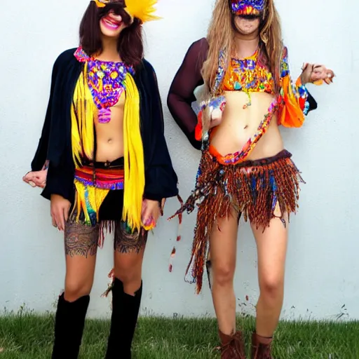 Image similar to party animal with a hippie custume