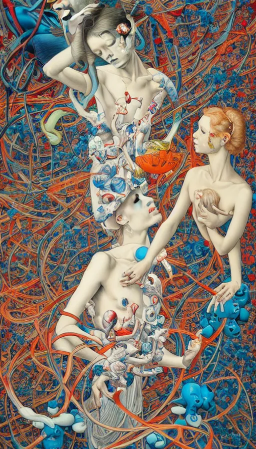 Image similar to the two complementary forces that make up all aspects and phenomena of life, by James Jean