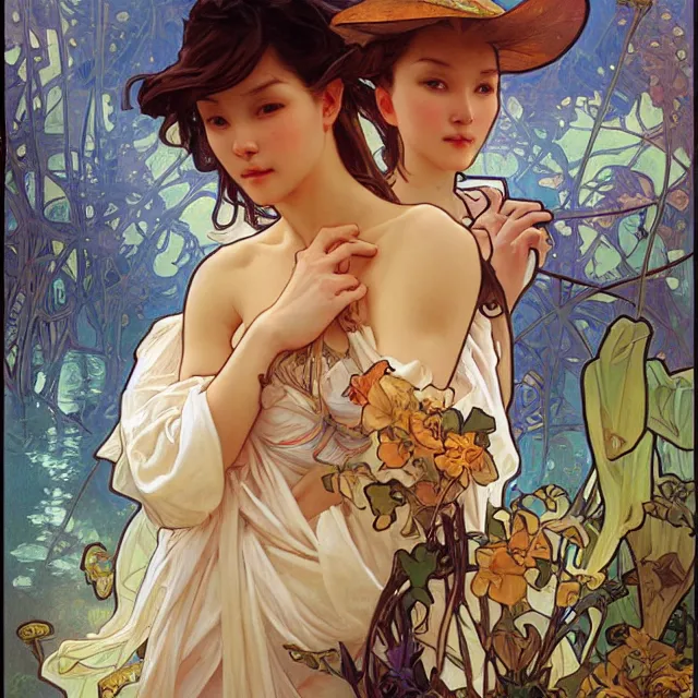 Prompt: don't start a journey hastily. oil painting, by ross tran and alphonse mucha, by james jean, stanley artgerm lau, wlop, rossdraws