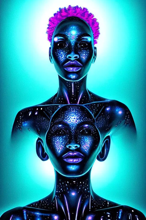 Image similar to hyperrealistic cybernetic cinematic bioluminescent very expressive! oshun goddess underwater, whole body, highly detailed face, digital art masterpiece, smooth eric zener cam de leon, dramatic pearlescent turquoise light on one side, low angle uhd 8 k, shallow depth of field