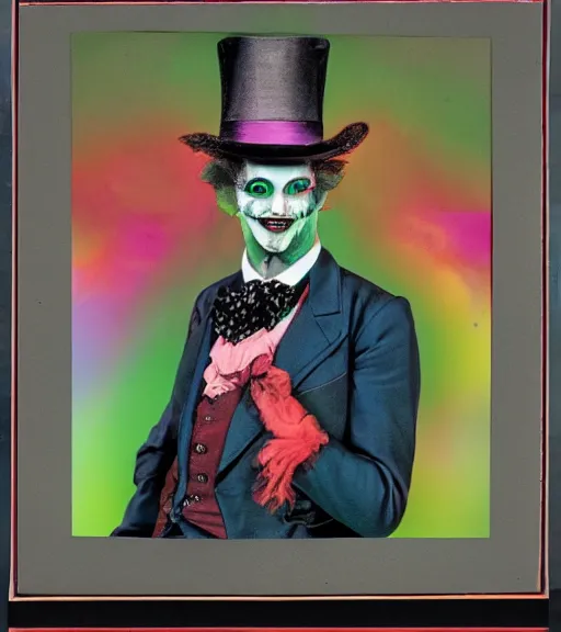 Image similar to grim-hatter, cursed photograph, real, deep acid colors